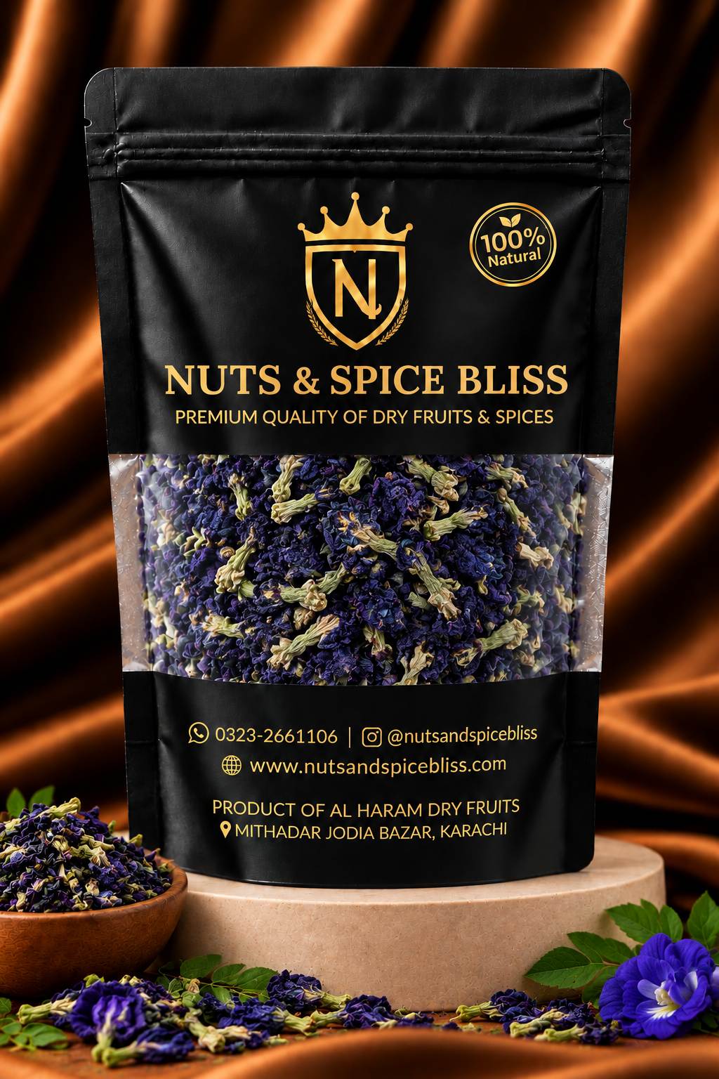 Butterfly Pea – Nuts & Spice Bliss